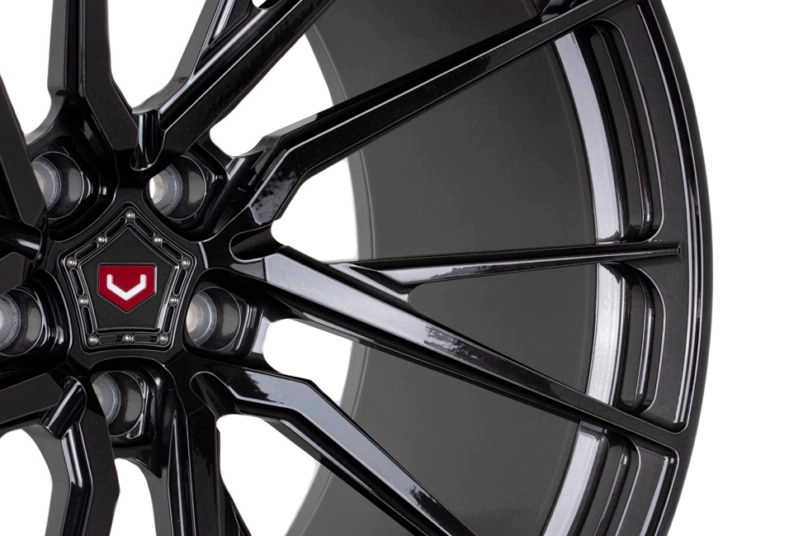 Vossen M-X4T spoke detail in Midnight Smoke Marbled finish