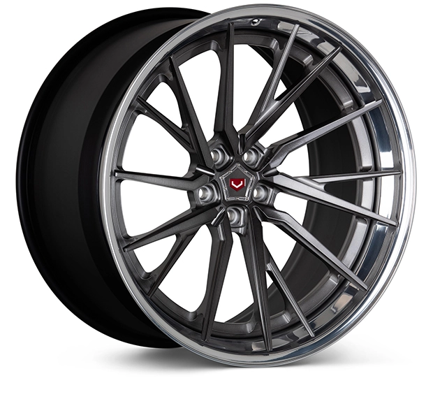 Vossen M-X4T (3-Piece) in Dark Smoke finish - 3/4 right render