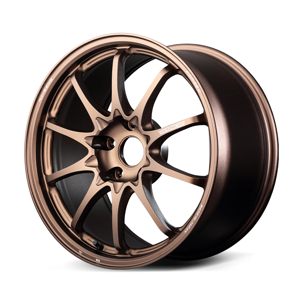 RAYS Volk Racing CE28N-plus forged monoblock wheel in Bronze Almite - 3/4 angle render