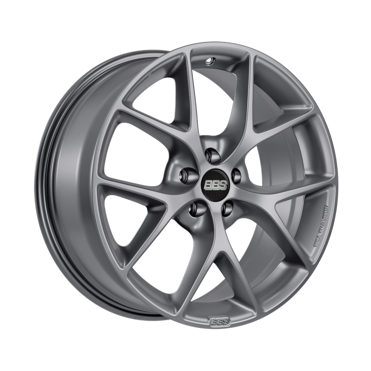 BBS SR in Himalaya Satin Grey finish - 3/4 render