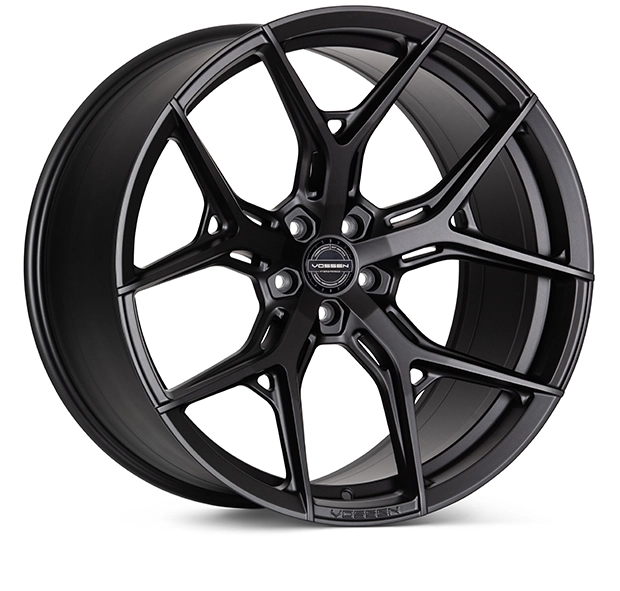 Vossen HF-5 in Matte Gunmetal finish - 3/4 render