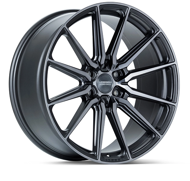 Vossen HF6-1 in Tinted Matte Gunmetal finish - 3/4 render