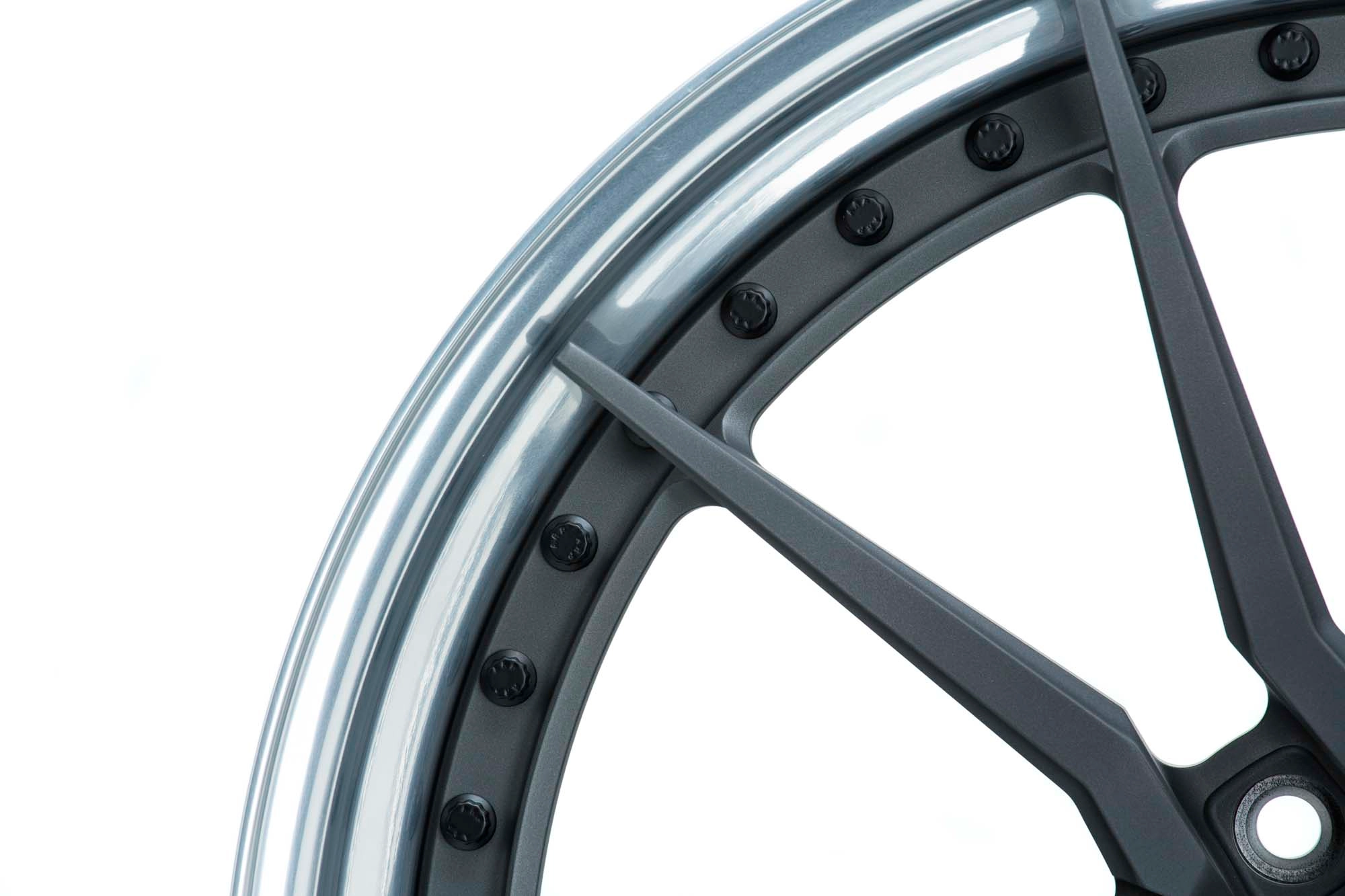 Vossen M-X2 (3-Piece) Matte Midnight Smoke finish - 3/4 angle view