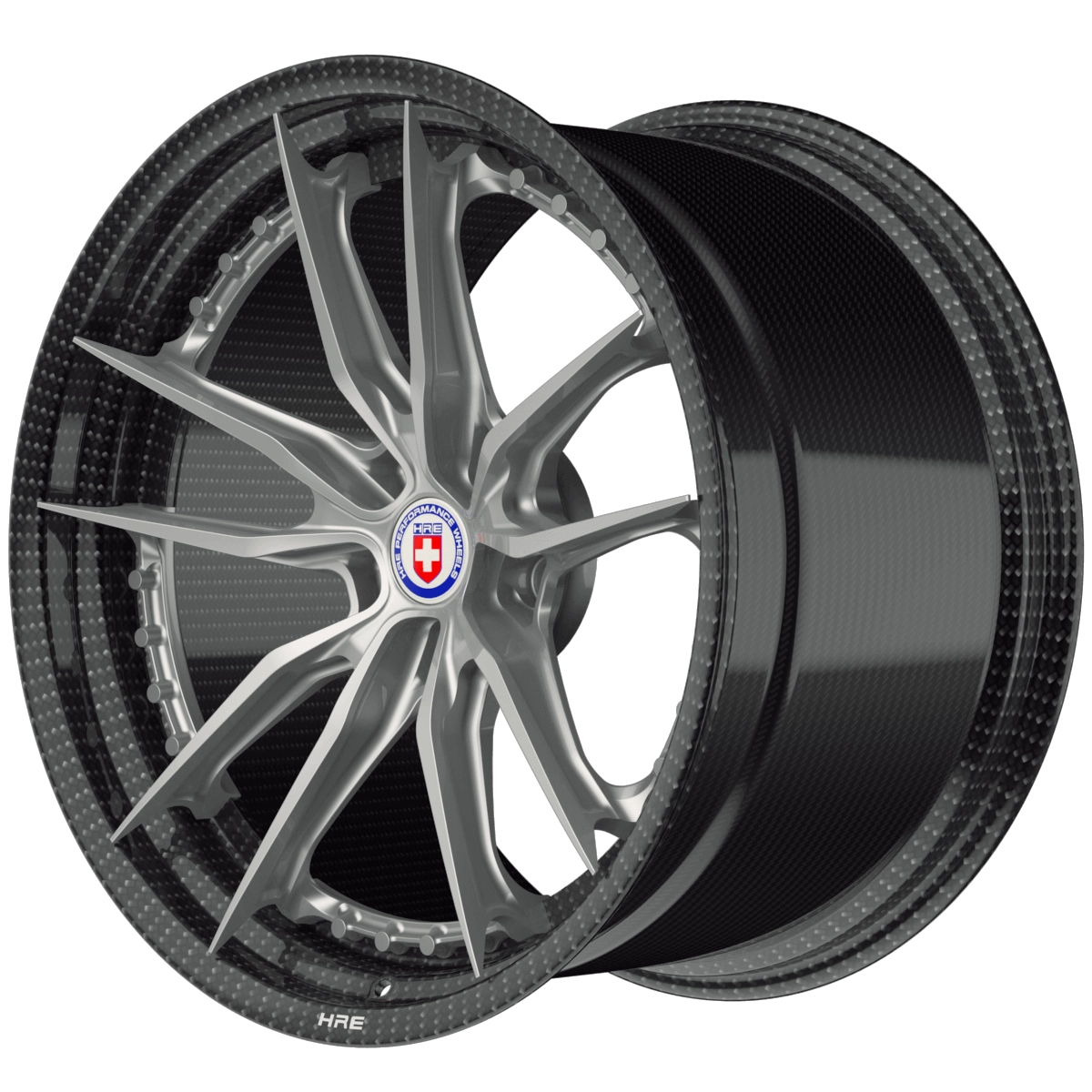 HRE HX104 in Gloss Barrel finish - 3/4 render