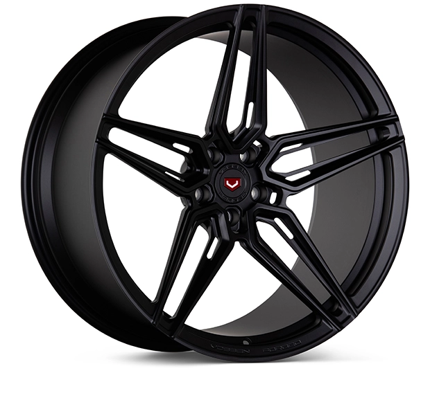 Vossen EVO-1R in Satin Black finish - 3/4 angle render