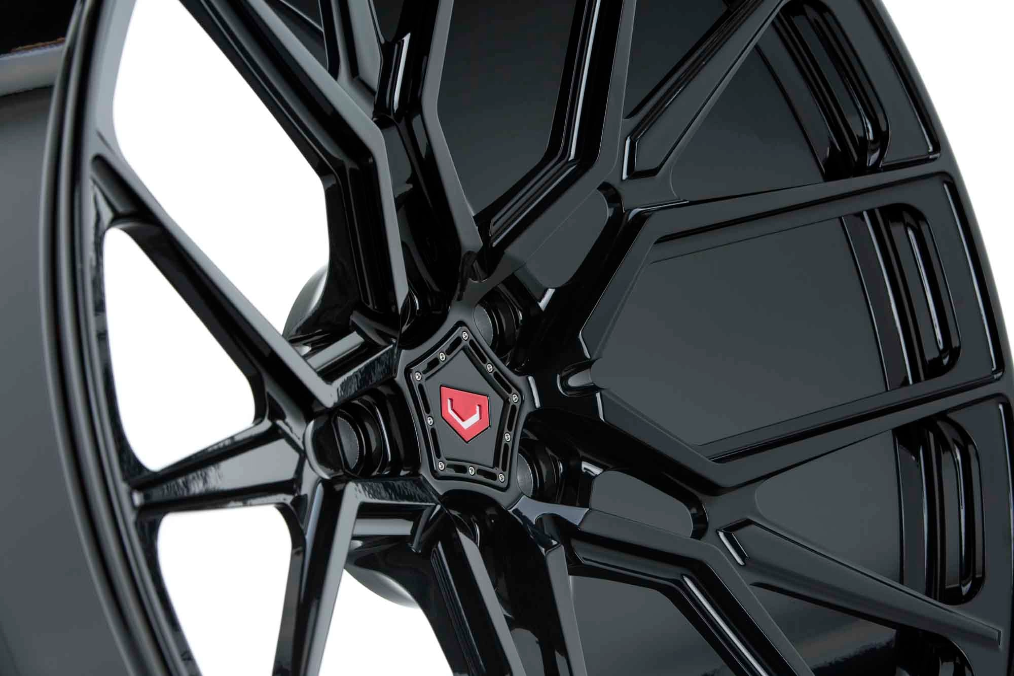 Vossen M-X3 (Monoblock) spoke and center in Satin Black Bitcoin finish
