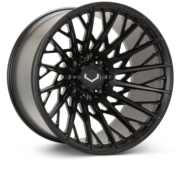 Vossen VFX-02T in Satin Black finish - 3/4 render
