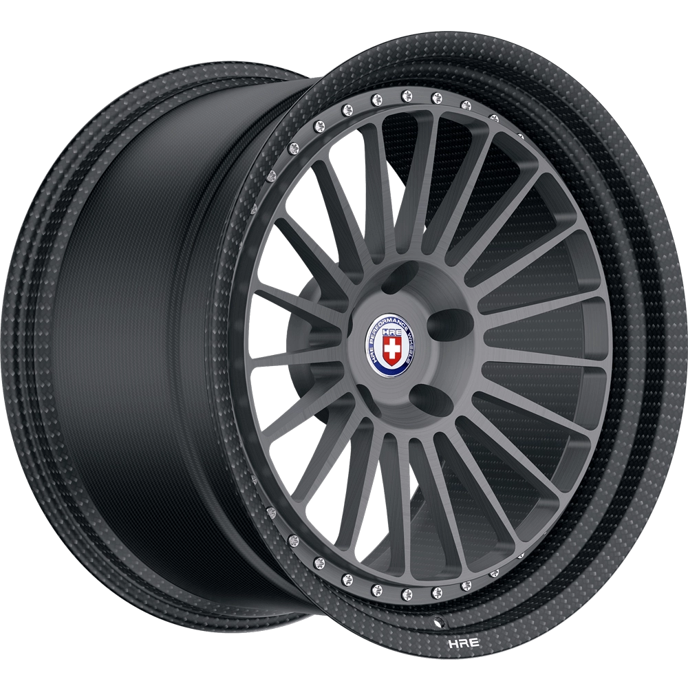 HRE 309 CRBN 2-piece forged wheel — 3/4 angle render