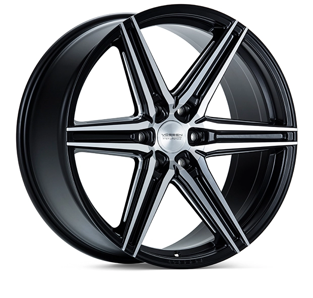 Vossen HF6-2 in Brushed Matte Black finish - 3/4 render
