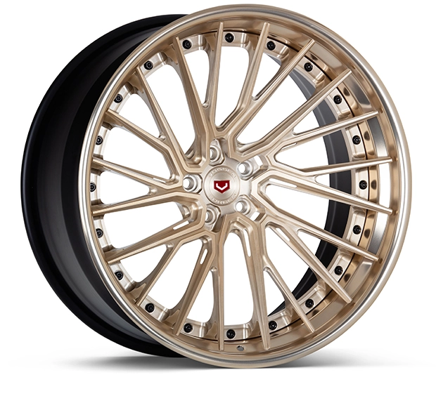 Vossen EVO-6TR (3-Piece) in Patina Gold finish - 3/4 render