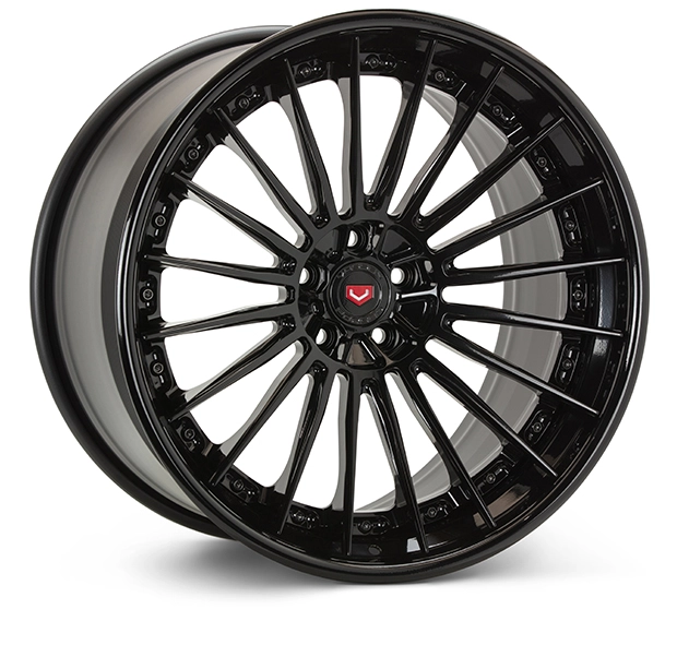 Vossen S17-04 (3-Piece) in Gloss Black finish - 3/4 render facing right