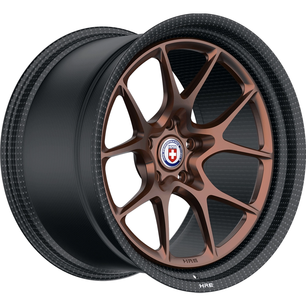 HRE 521 CRBN 2-piece forged wheel — 3/4 angle render