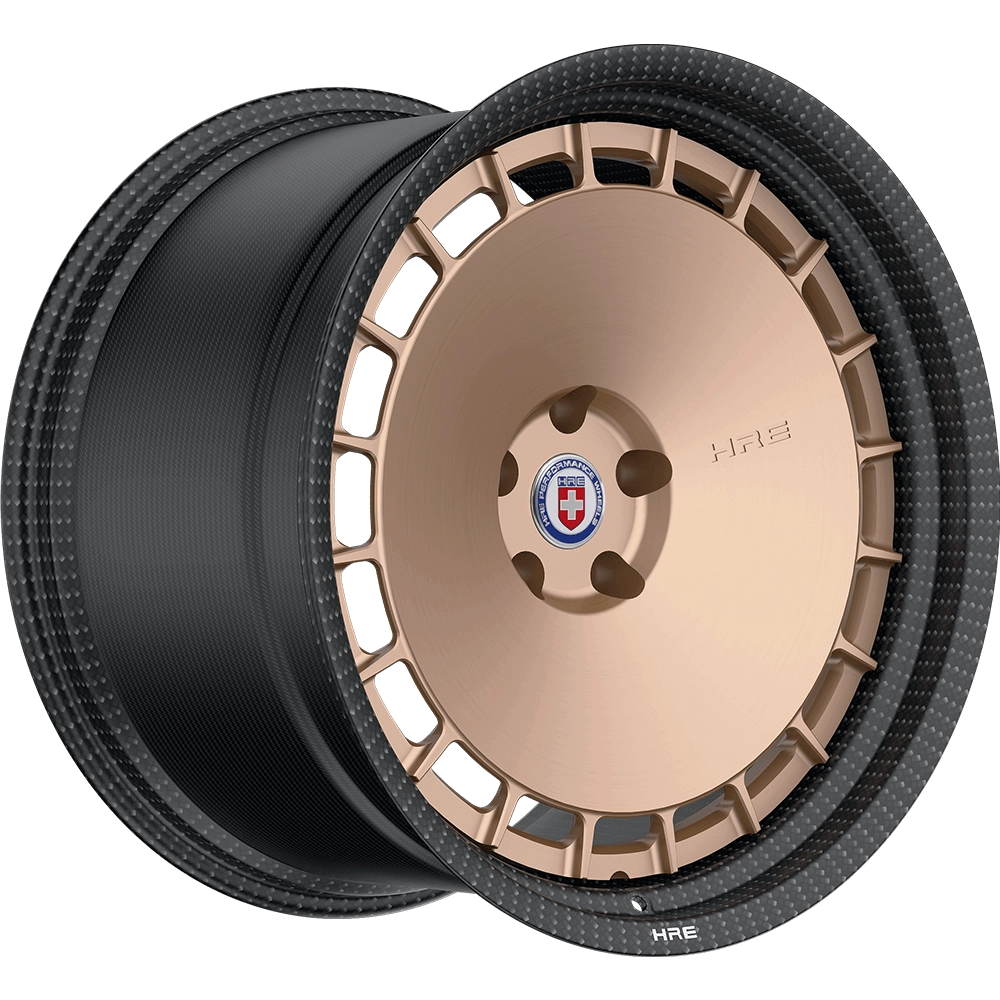 HRE 935 CRBN® Vintage 2-piece forged wheel — 3/4 angle render