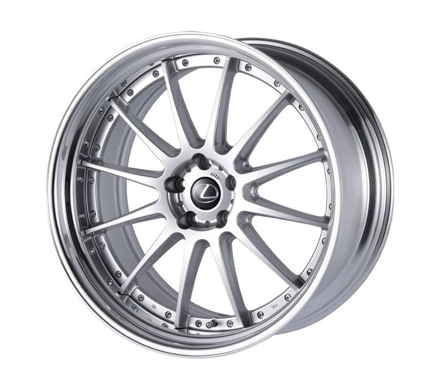 Aimgain GTF wheel in Hyper Silver - 3/4 render
