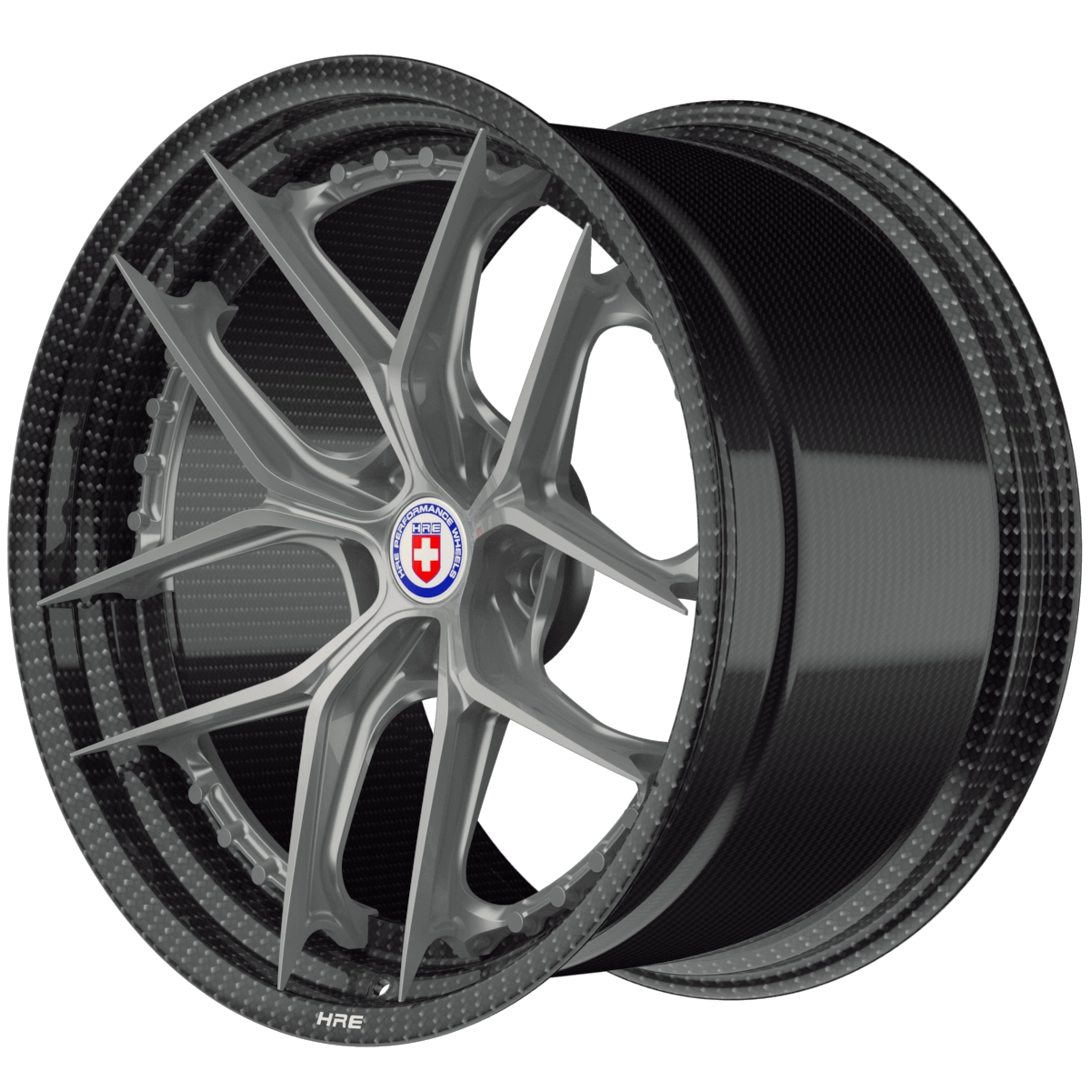 HRE HX101 in Gloss Barrel finish - 3/4 render