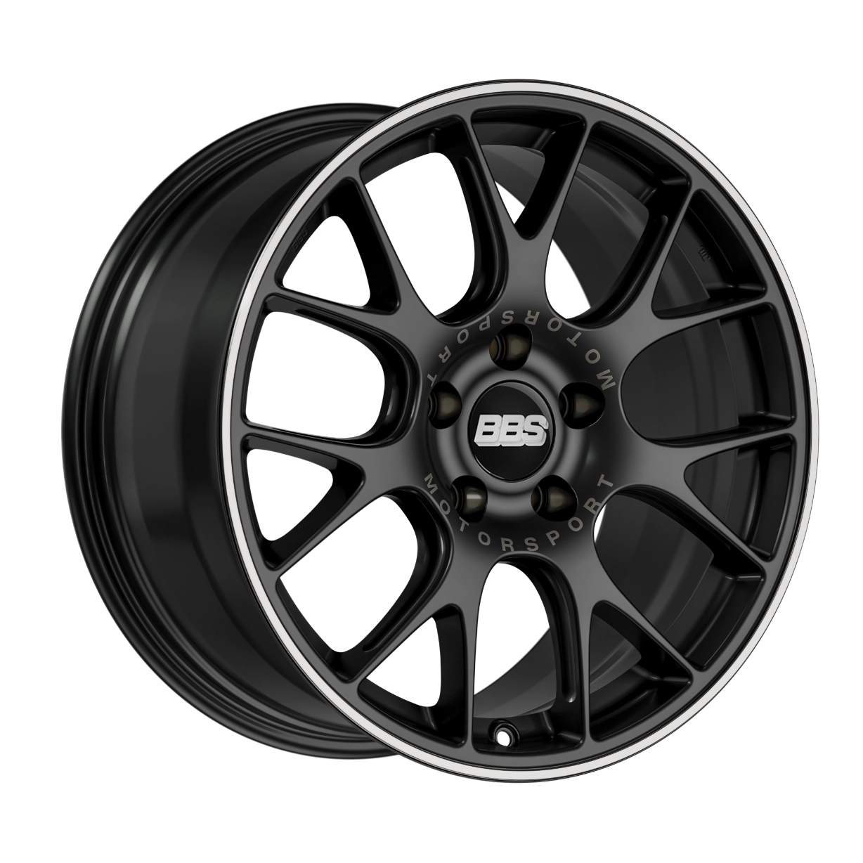 BBS CH-R in Satin Black finish - 3/4 render