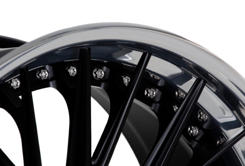 Vossen EVO-6TR 3-piece forged wheel - Dark Smoke finish render