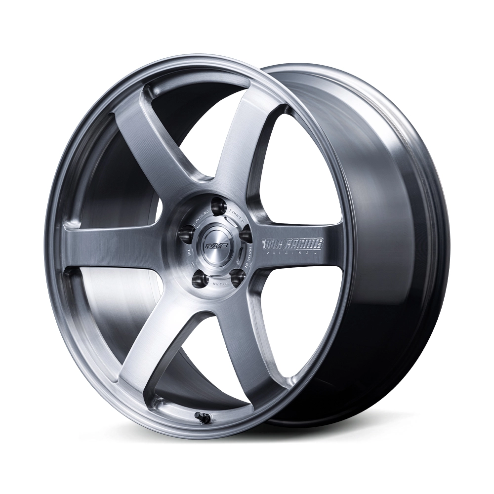 Volk Racing TE37GC in Brushed Silver finish - 3/4 render