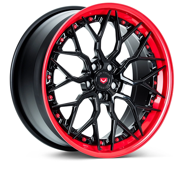 Vossen S17-01 (3-Piece) in Satin Black finish - 3/4 render facing right