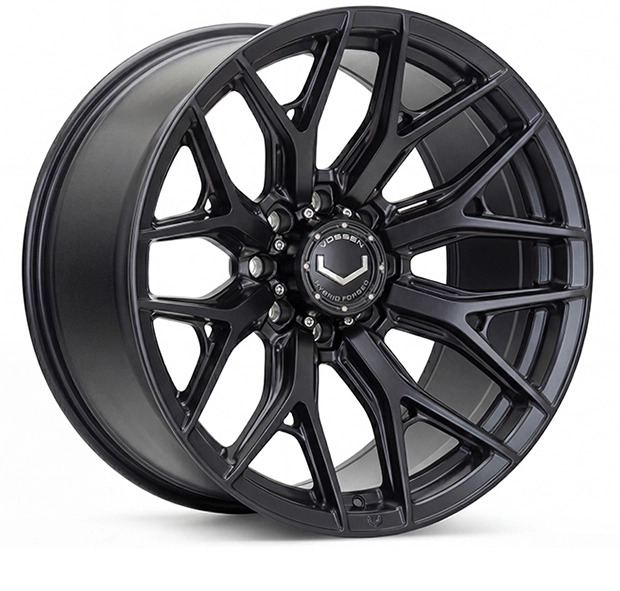 Vossen HF6-4 in Satin Black finish - 3/4 render