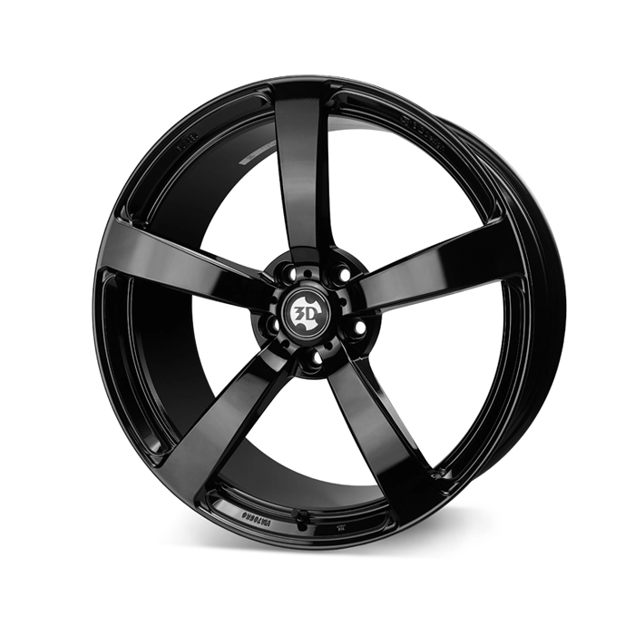 3D Design Type 3 Forged in Gloss Black finish - 3/4 render
