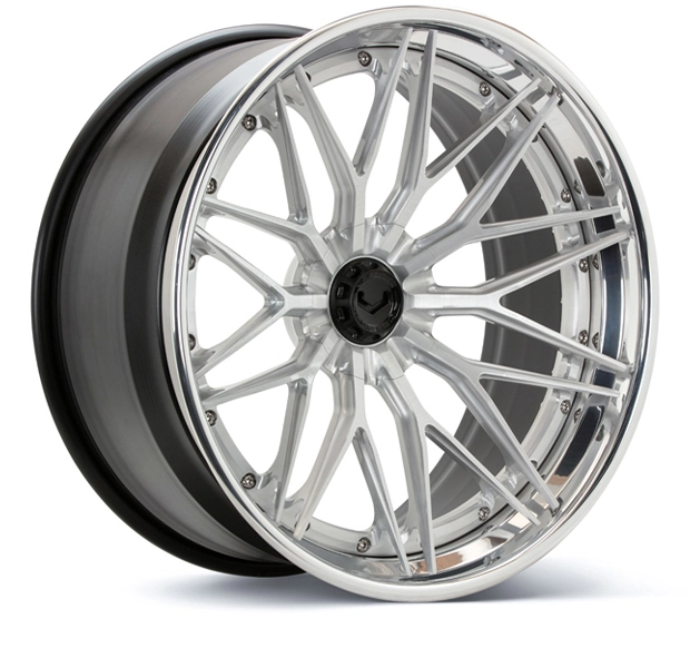 Vossen VPS-4 (3-Piece) in Gloss Clear with Spoke Integrated Plate - 3/4 render
