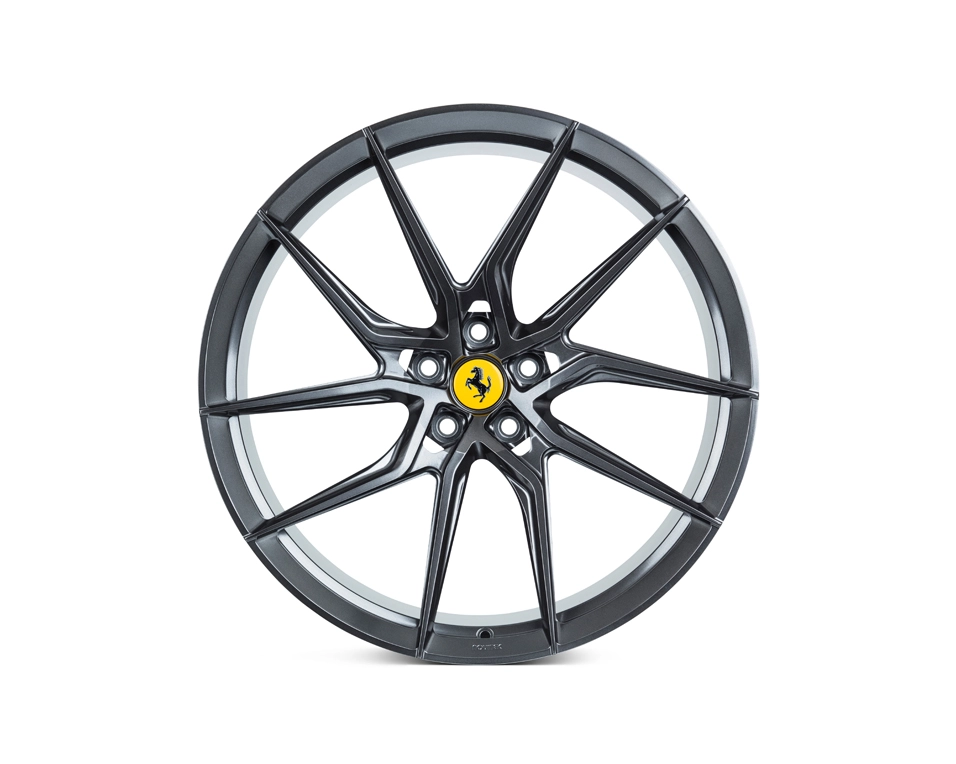 Vossen NF8 in Dark Smoke - spoke depth detail with CNC aluminium texture visible