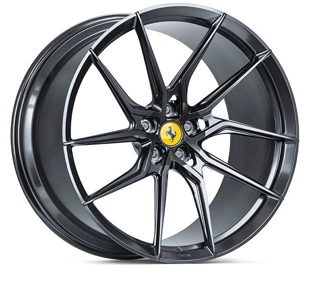 Vossen NF8 forged monoblock in Dark Smoke - 3/4 angle render facing right