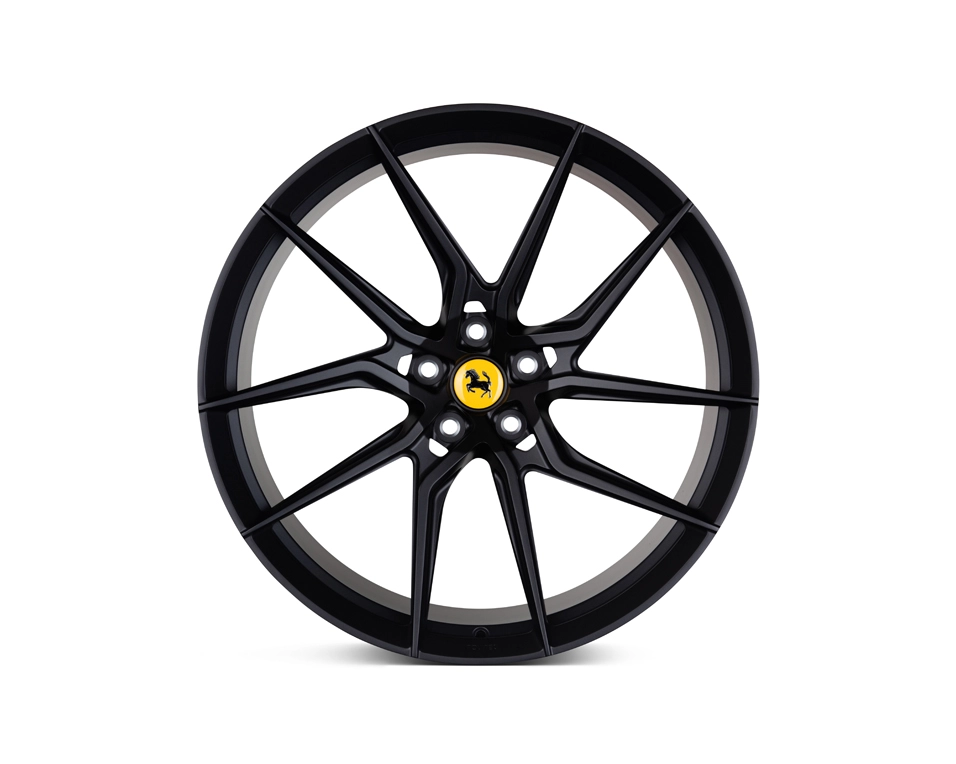 Vossen NF8 Satin Black - spoke face and window geometry detail