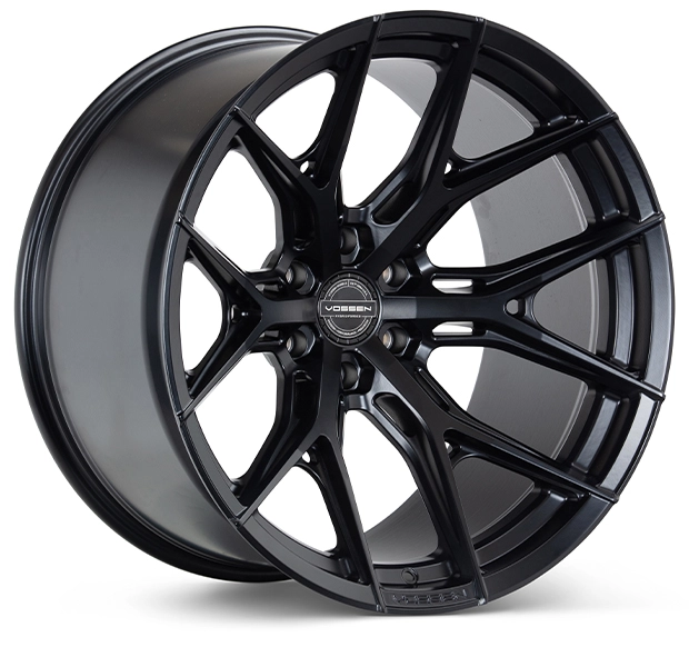 Vossen HF6-4 in Satin Black finish - 3/4 render