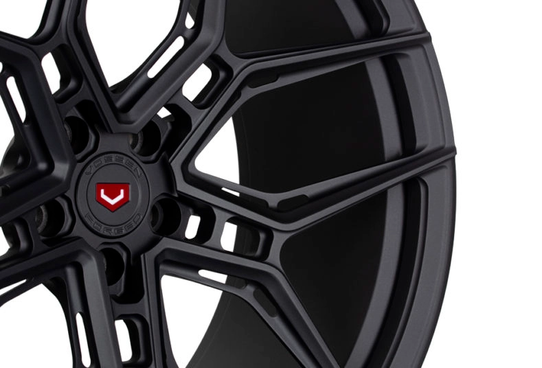 Vossen EVO-4R in Matte Gunmetal finish - 3/4 angle render