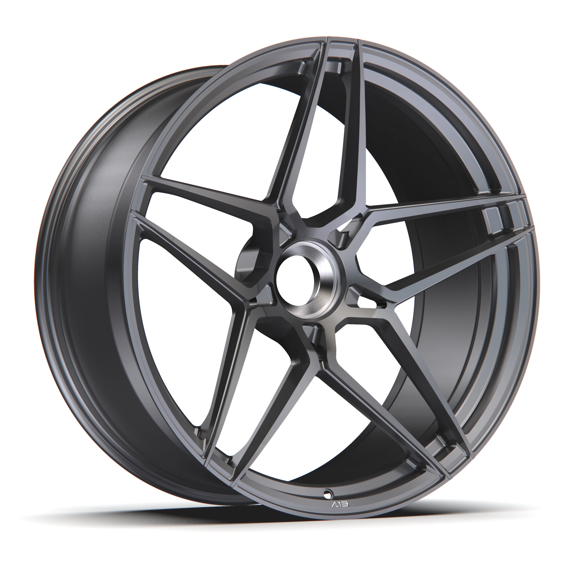 AL 13 D002 (Monoblock) in Polished Clear finish - 3/4 render