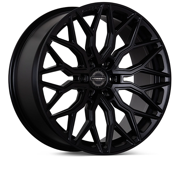 Vossen HF6-3 in Satin Black finish - 3/4 render