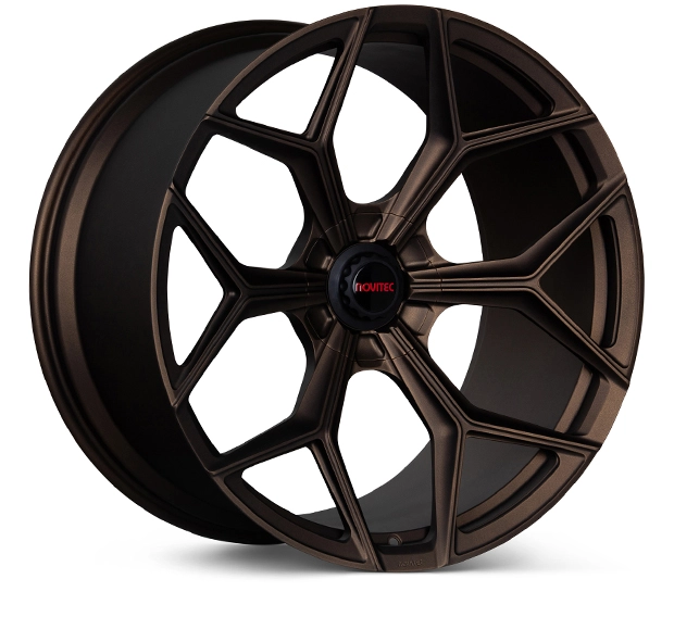 Vossen NL4 forged wheel in Bronzino - 3/4 angle render facing right