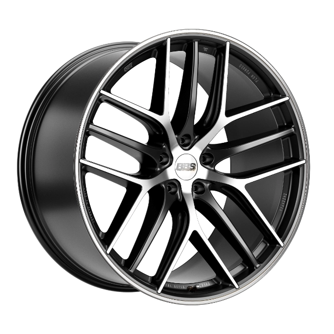 BBS CC-R in Diamond Black Gloss finish - 3/4 render