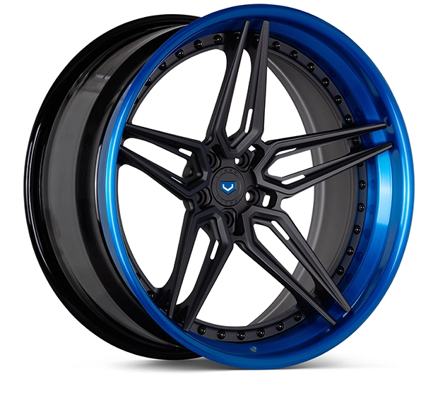 Vossen EVO-1R (3-Piece) in Fountain Blue finish - 3/4 angle render