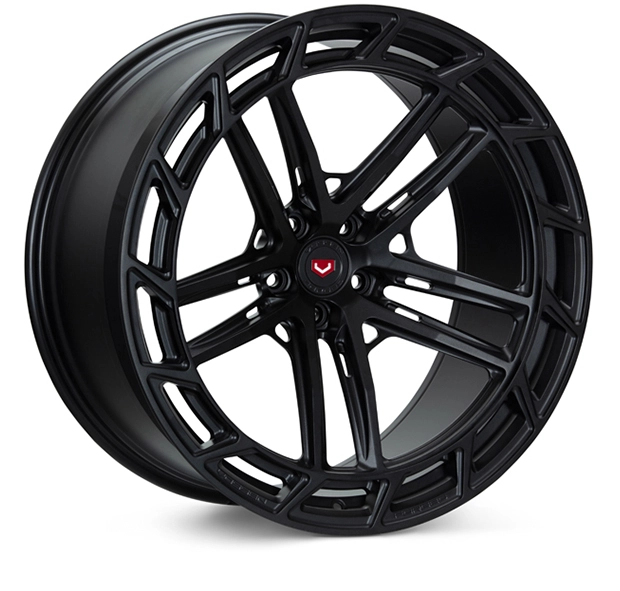 Vossen LC3-03T in Satin Black finish - 3/4 angle render