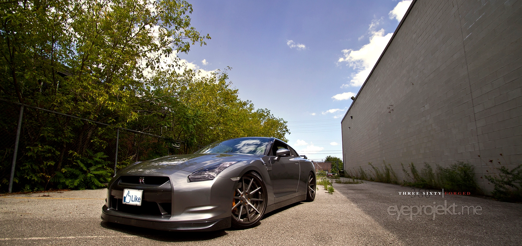 360 Forged Spec Multi Competition wheels on Nissan GT-R R35 - rear three-quarter view