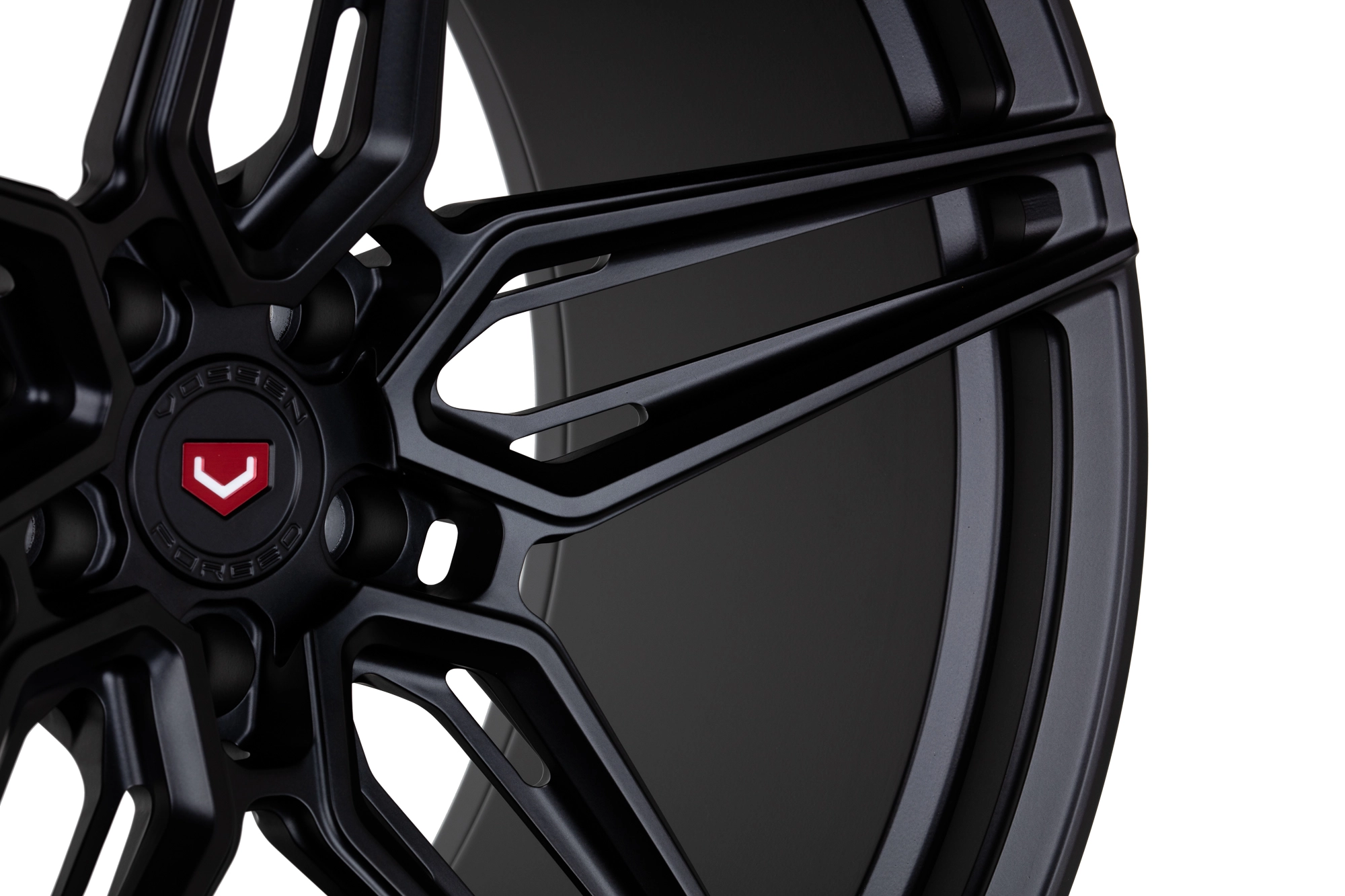 Vossen EVO-1R in Satin Black - spoke detail render