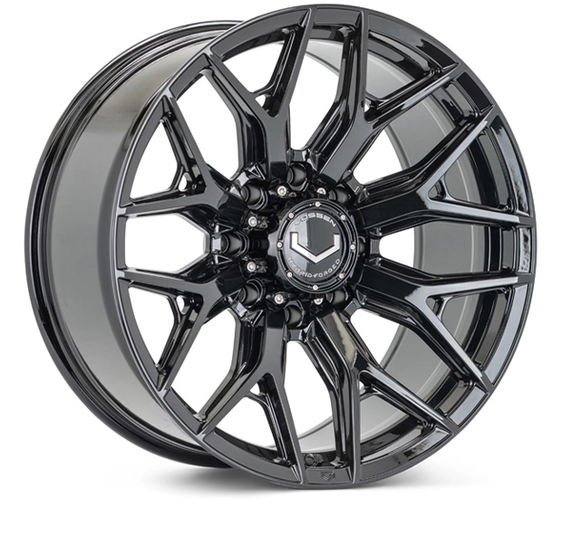 Vossen HF6-4 in Gloss Black finish - 3/4 render